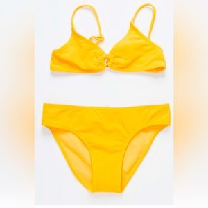 RSQ Girls Rib O-Ring Bralette Bikini Set. Girls size 10. Orange.